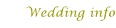 wedding info